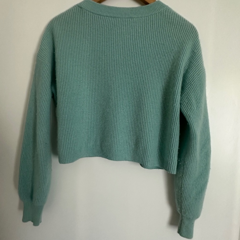 Alice and Olivia Brad Crewneck Cropped Cashmere Pullover XS - Picture 5 of 5